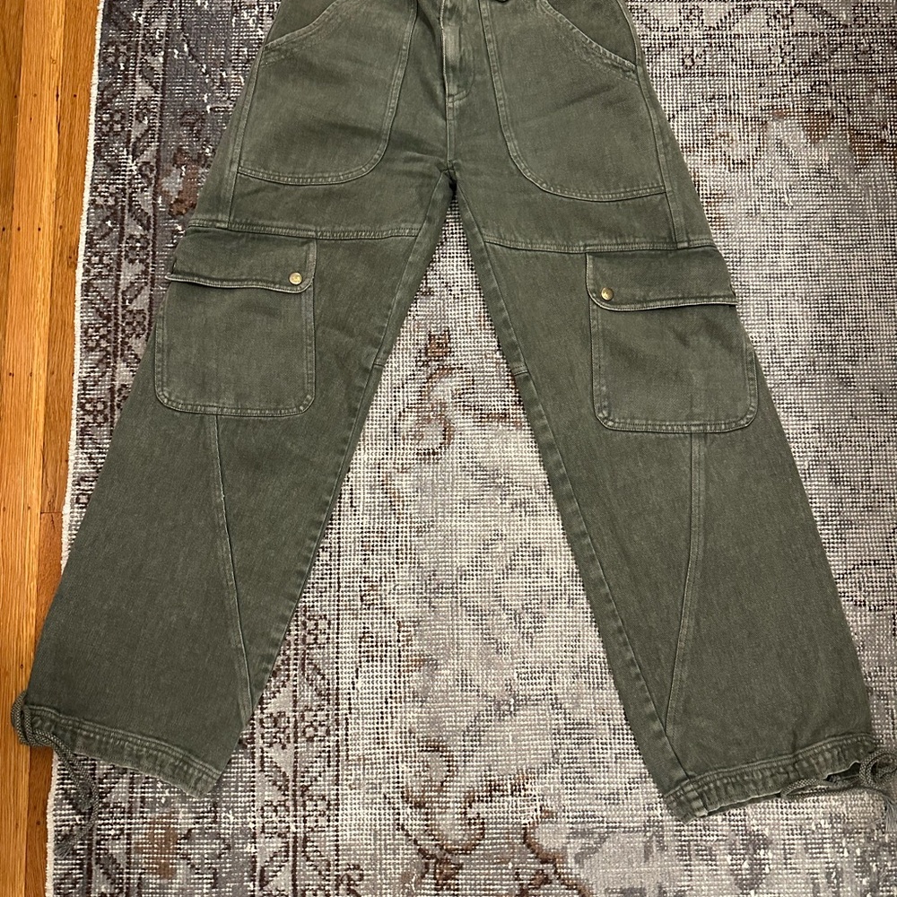 Free People Olive Cargo Pants size XS